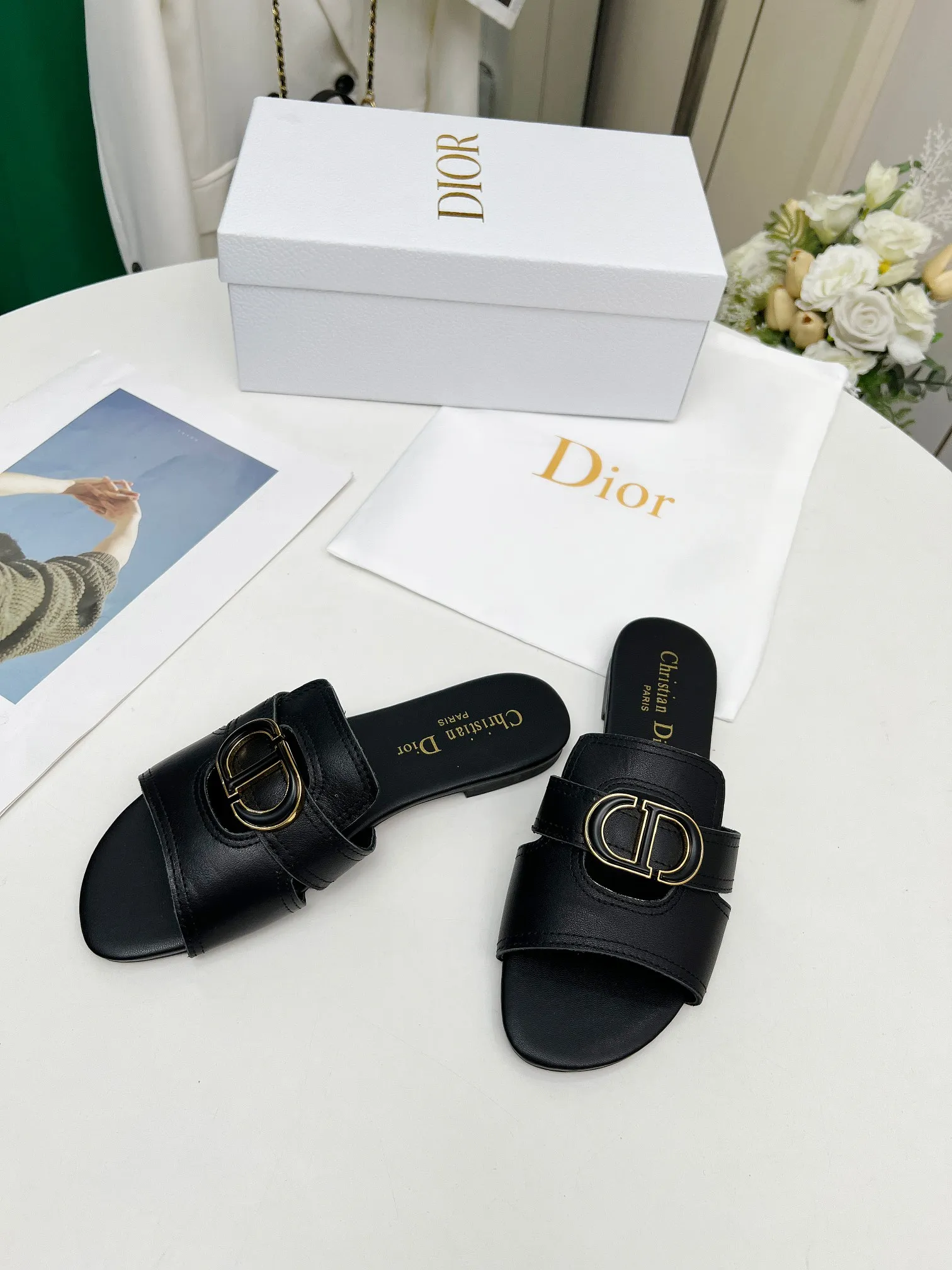 👟👟Ex-factory price 360👟👟 Genuine leather base +30 Dior spring and summer new model 6 colors optional code size 35-42